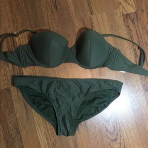 Old Navy XL Army Green Swimsuit Set